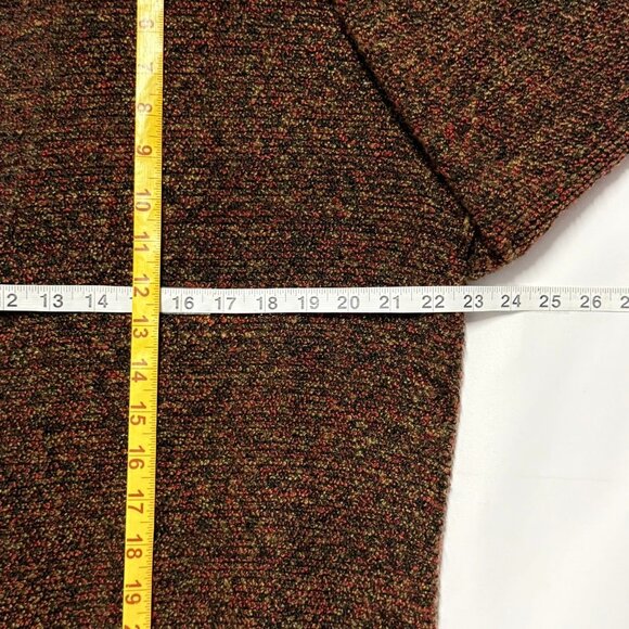 Coldwater Creek Womens Brown Textured Open Front Cardigan L Fringe Accent - Picture 4 of 5